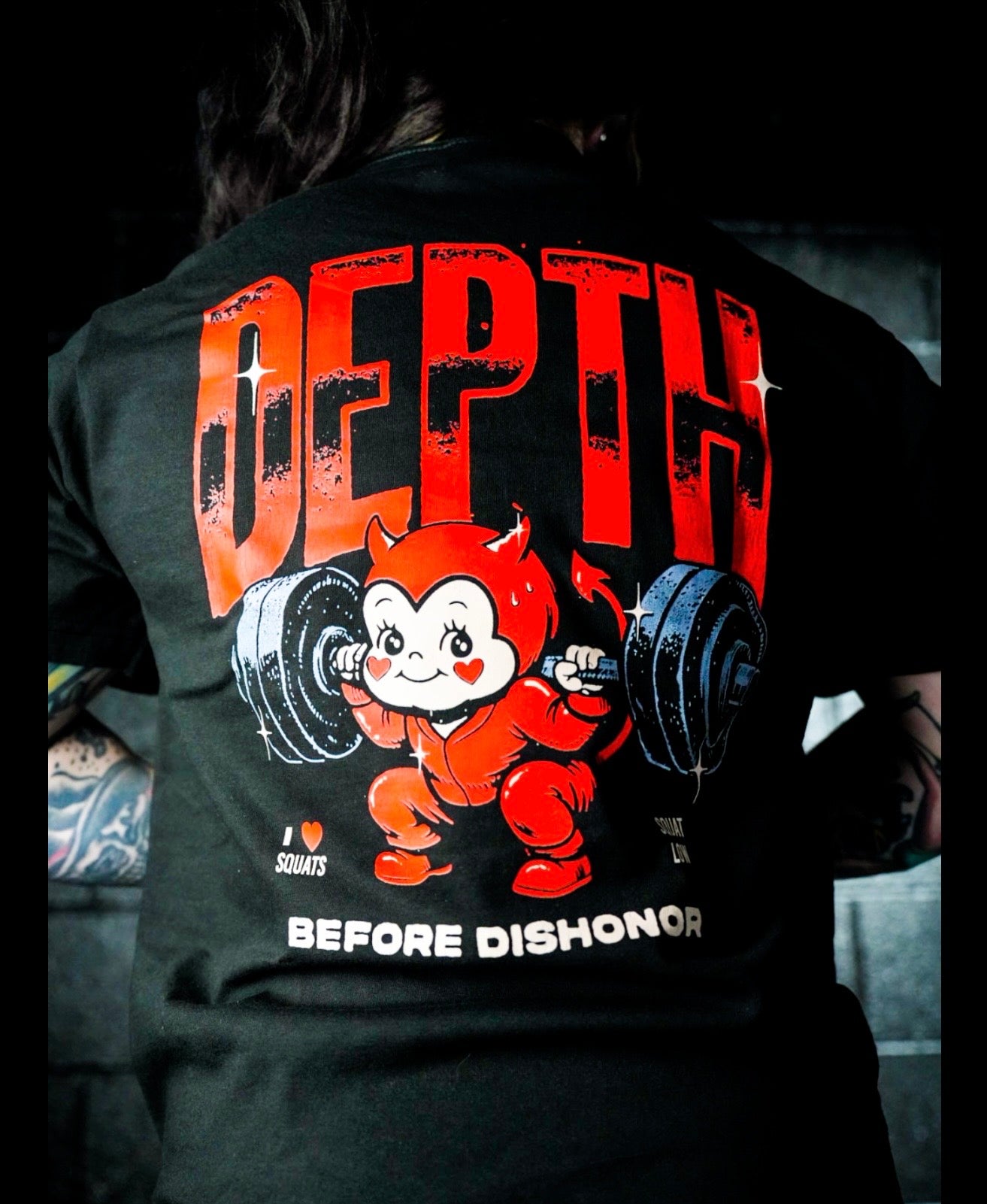 (                                                                                                                                                                                                                                      DBDS I Heart Squats Tee