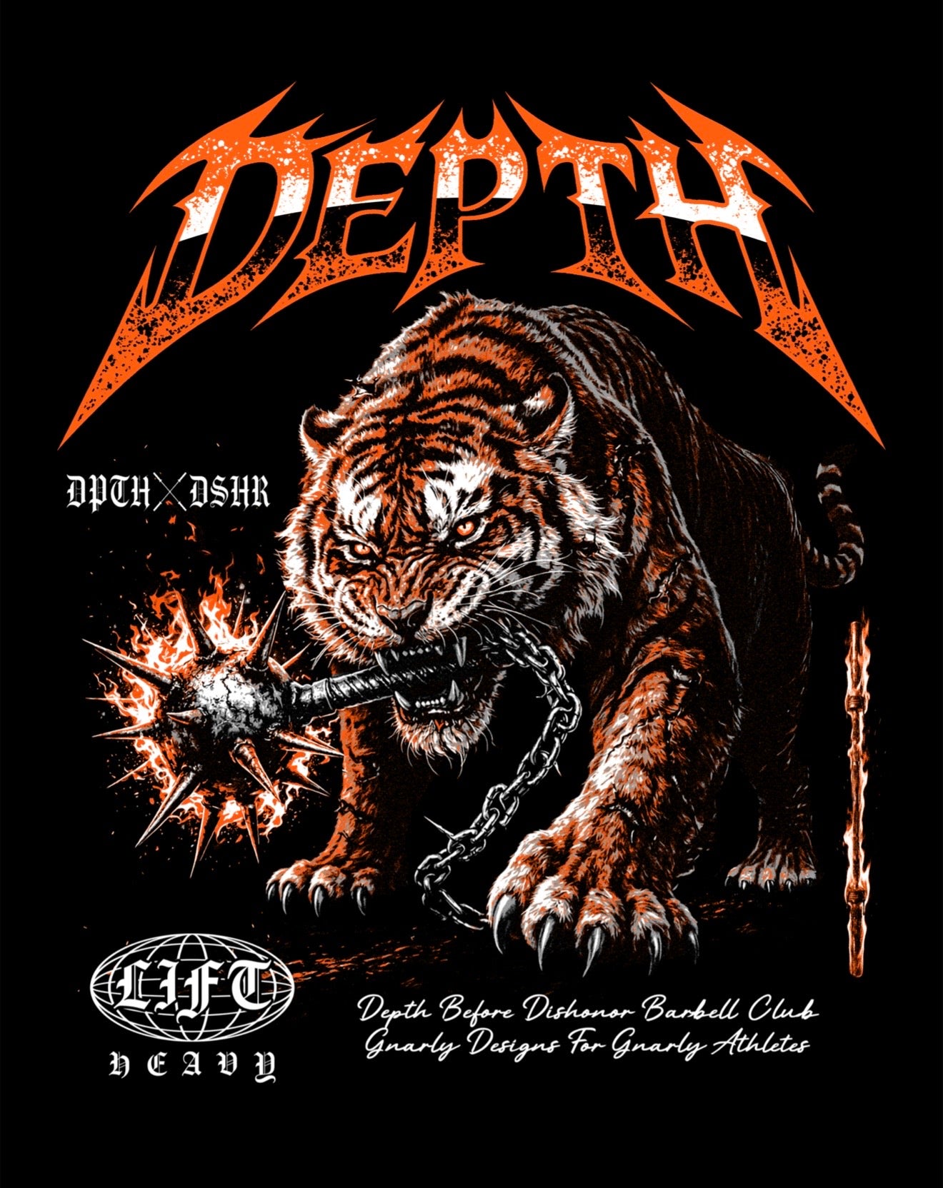 (                                                                                                                                                                                                             Gnarly Tiger Tee Orange