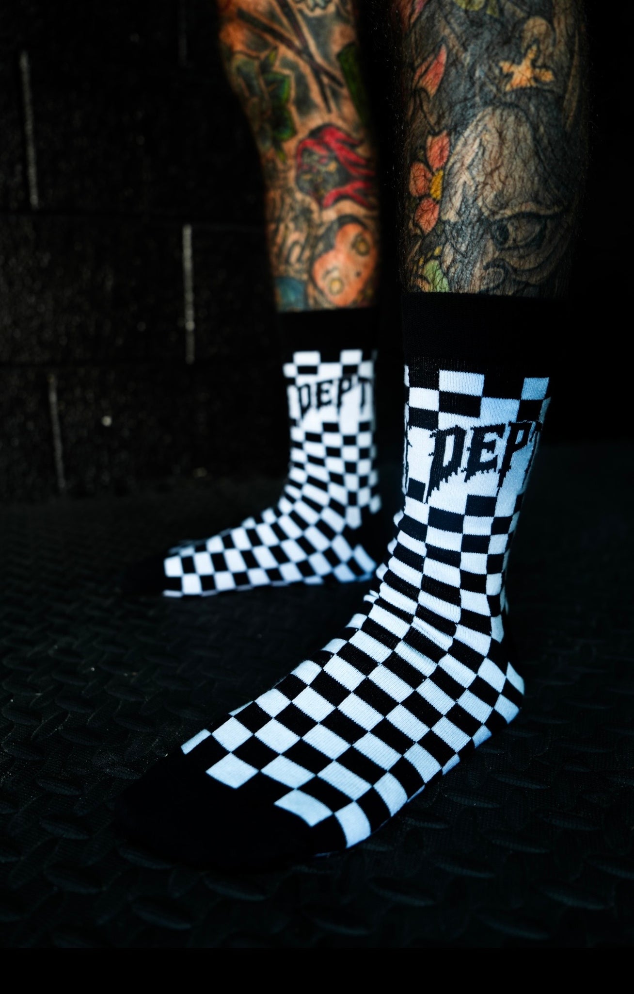 (                                                                                                                                                                                                                           Depth Checkered Crew Socks (3 pack)