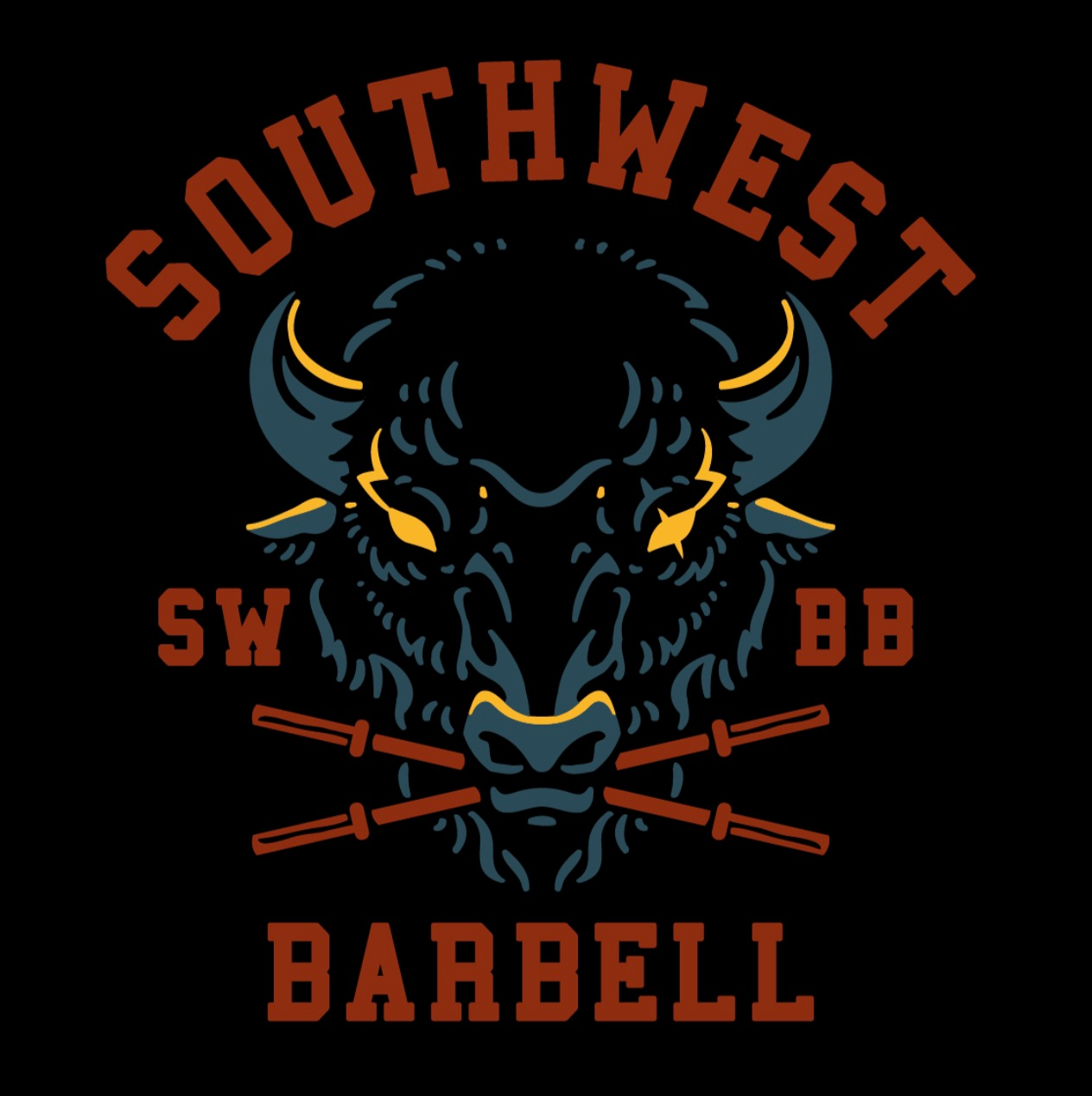 (                                                                                                                                                                                                                 Southwest Barbell (Front Logo)