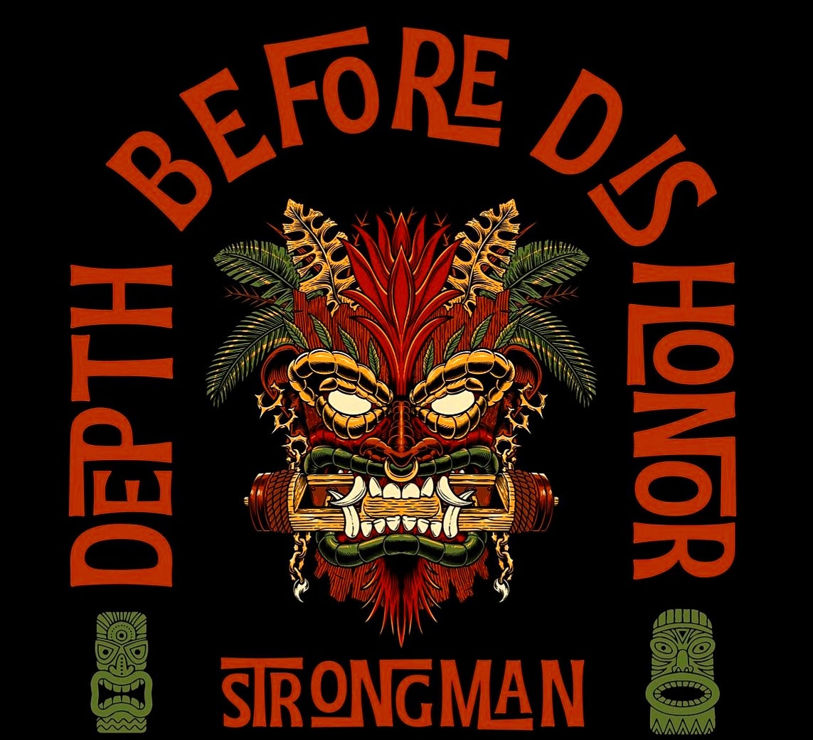 (                                                                                                                                                                                                                    DBDS Luau Log Strongman Tee (Back Logo)