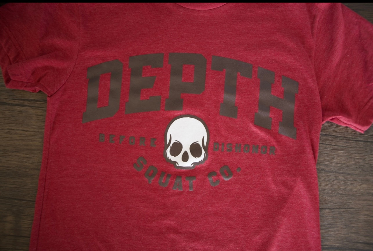 (                                                                                                                                                Depth Crew Grey Font (Front Logo)