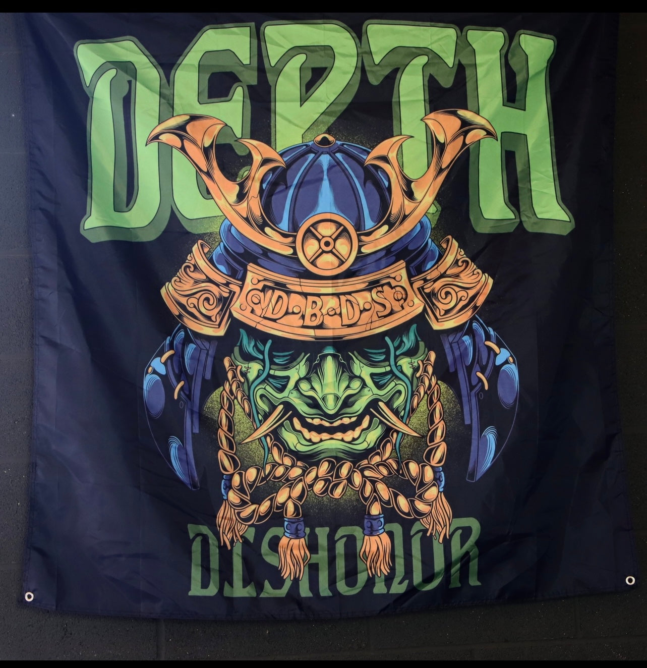 (                                                         Dishonor Green GYM Banner/Flag