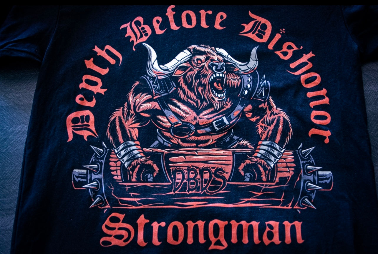 (                                                                                                                                                                           By The Horns ( Strongman Front Logo)